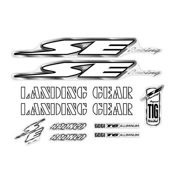 SE Racing - 97 Bronco decal set in BLACK, WHITE and chrome on clear - Old school bmx - Bmx Products AU