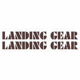 SE Racing - LANDING GEAR - "OVERSIZED" 12" fork decals - BROWN - Old school bmx - Bmx Products AU