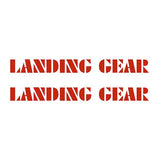 SE Racing - LANDING GEAR - "OVERSIZED" 12" fork decals - RED - Old school bmx - Bmx Products AU