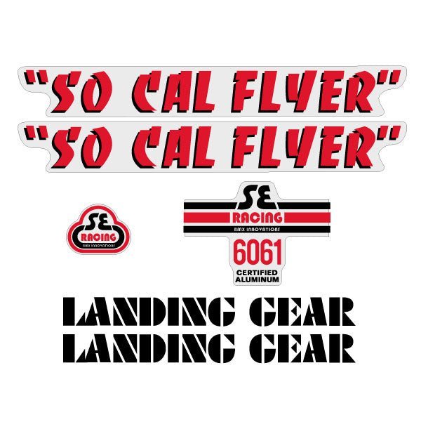 SE Racing - SO CAL FLYER red decal set - Bmx Products AU