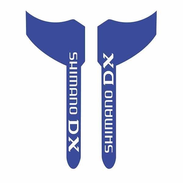 Shimano DX Seatpole decal set - BLUE - old school bmx - Bmx Products AU