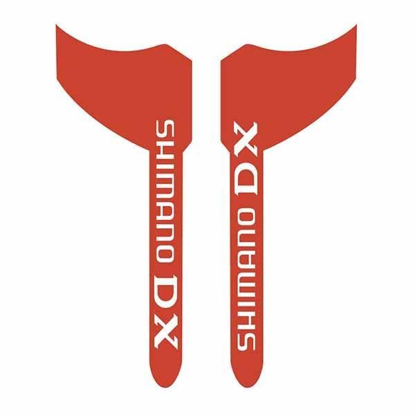 Shimano DX Seatpole decal set - RED - old school bmx - Bmx Products AU