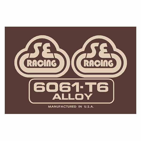 Se Racing - Seat Tube Decal 6061 Brown With Tan Old School Bmx