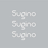 Sugino - Chain ring "flight style" WHITE - die cut decals - Old school bmx - Bmx Products AU