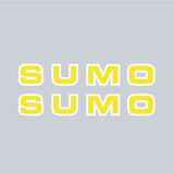 Sumo - Yellow LETTERS rim decals - old school bmx - Bmx Products AU