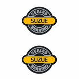 SUZUE - SEALED BEARING round (PAIR) hub decals - Old school bmx - Bmx Products AU