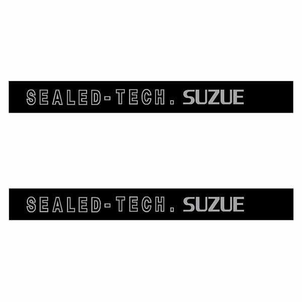 SUZUE - SEALED - TECH black (PAIR) hub decals - Old school bmx - Bmx Products AU