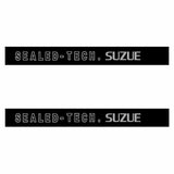 SUZUE - SEALED - TECH black (PAIR) hub decals - Old school bmx - Bmx Products AU