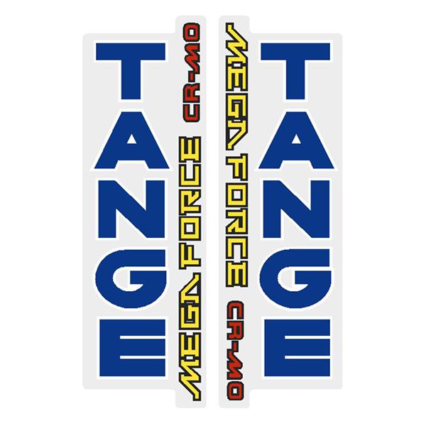 Tange Megaforce BLUE fork decal set - old school bmx - Bmx Products AU