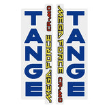 Tange Megaforce BLUE fork decal set - old school bmx - Bmx Products AU