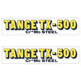Tange TX500 YELLOW EARLY fork decal set - old school bmx - Bmx Products AU