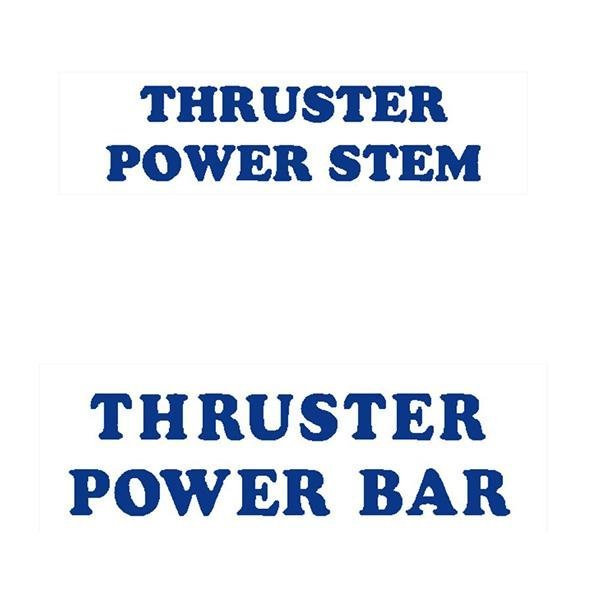 Thruster - BAR AND STEM BLUE decals on CLEAR - old school bmx - Bmx Products AU