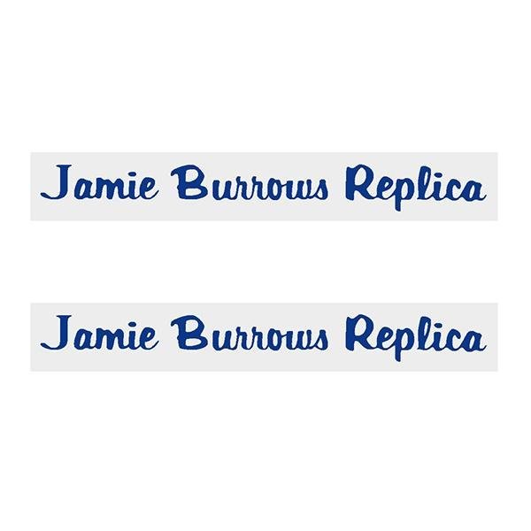 Thruster - Jamie Burrows Replica decals BLUE on Chrome - old school bmx - Bmx Products AU