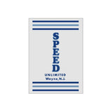 Thruster - Speed unlimited Head Tube - BLUE on CLEAR decal - old school bmx - Bmx Products AU