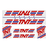 TNT - red & blue Longfellow XL clear decal set - old school bmx - Bmx Products AU
