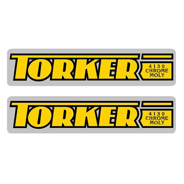 Torker - 4130 yellow - fork decals - Old School bmx - Bmx Products AU
