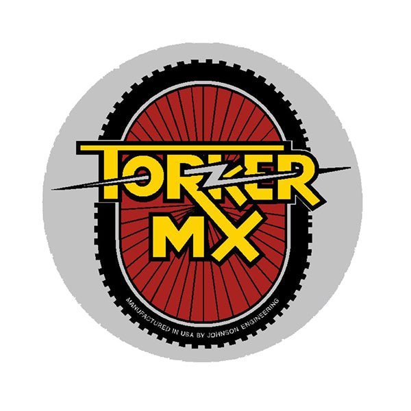 Torker - Round Gen 1 Johnson Engineering Chrome Head tube decal - Old School bmx - Bmx Products AU