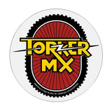 Torker - Round Gen 1 Johnson Engineering White Head tube decal - Old School bmx - Bmx Products AU