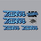 Tracker - MX blue decal set - old school bmx - Bmx Products AU