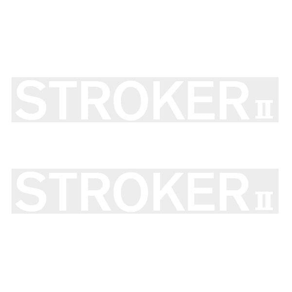 Two Wheelers - Top tube - STROKER II - WHITE decals - Old school bmx - Bmx Products AU