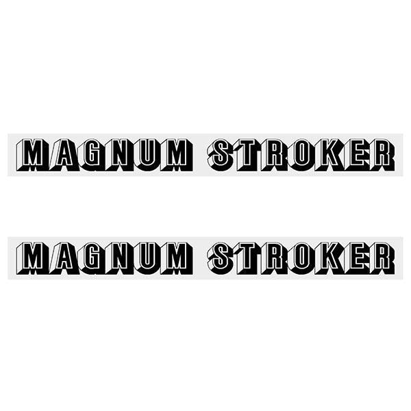 Two Wheelers - Top Tube Magnum Stroker Black Decals Old School Bmx Decal