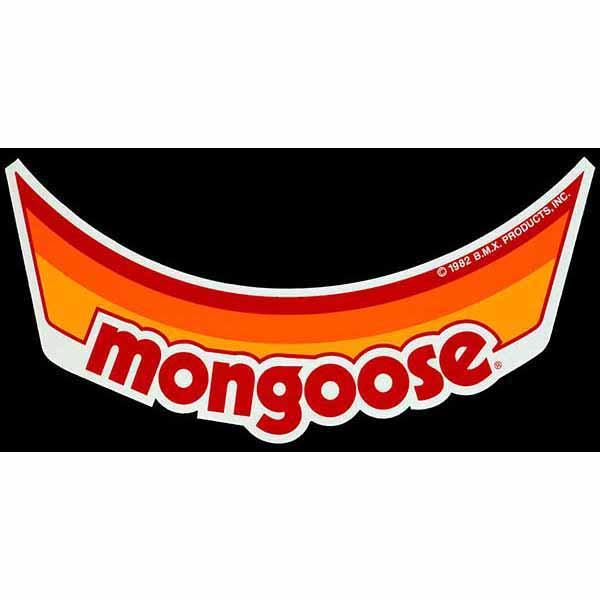Mongoose Visor Decal - Orange Old School Bmx Decal