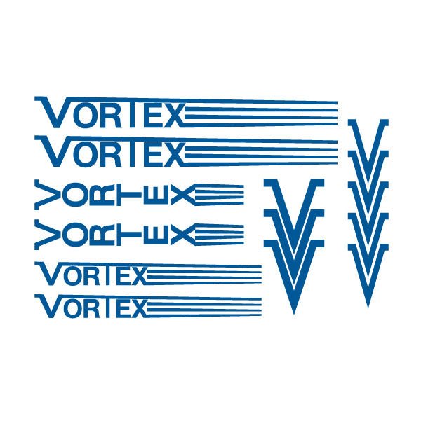 Vortex - Stripes - BLUE - DIECUT Decal set - old school bmx - Bmx Products AU