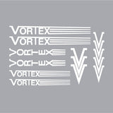 Vortex - Stripes - WHITE - DIECUT Decal set - old school bmx - Bmx Products AU