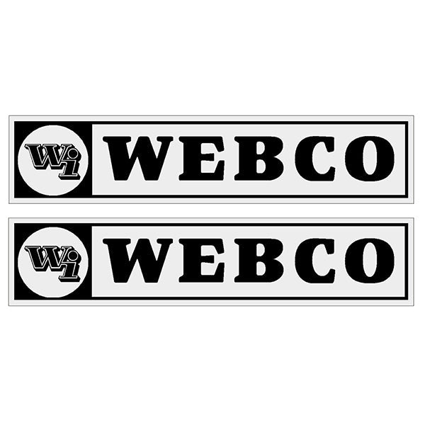 Webco - black on clear downtube decals - old school bmx - Bmx Products AU