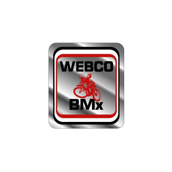 Webco - BMX Red and Chrome Headtube decal - old school bmx - Bmx Products AU