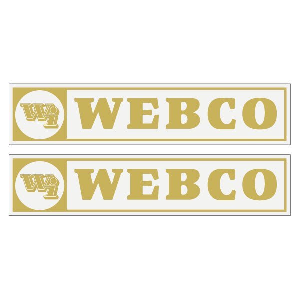 Webco - gold on clear downtube decals - old school bmx - Bmx Products AU