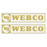 Webco - gold on clear downtube decals - old school bmx - Bmx Products AU