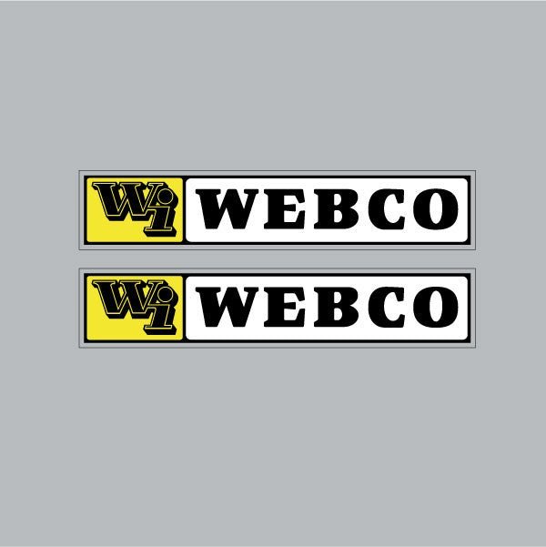 Webco - WI Black and Yellow on clear downtube decals - old school bmx - Bmx Products AU