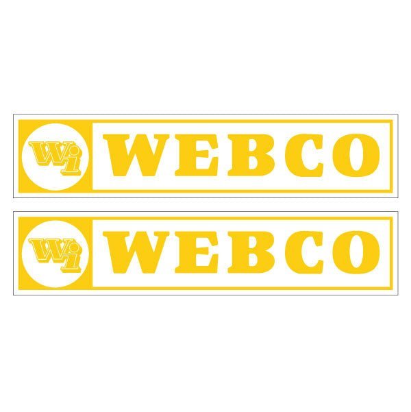 Webco - yellow on clear downtube decals - old school bmx - Bmx Products AU