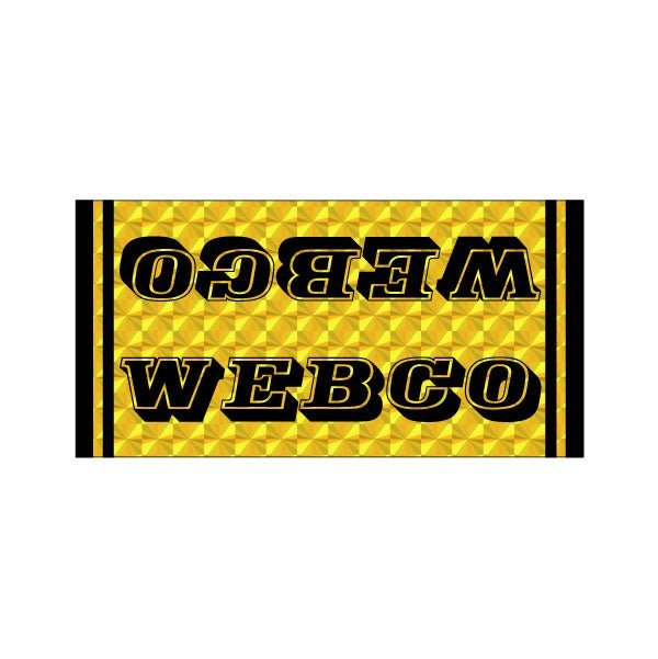 Webco - Yellow PRISM downtube decal - old school bmx - Bmx Products AU