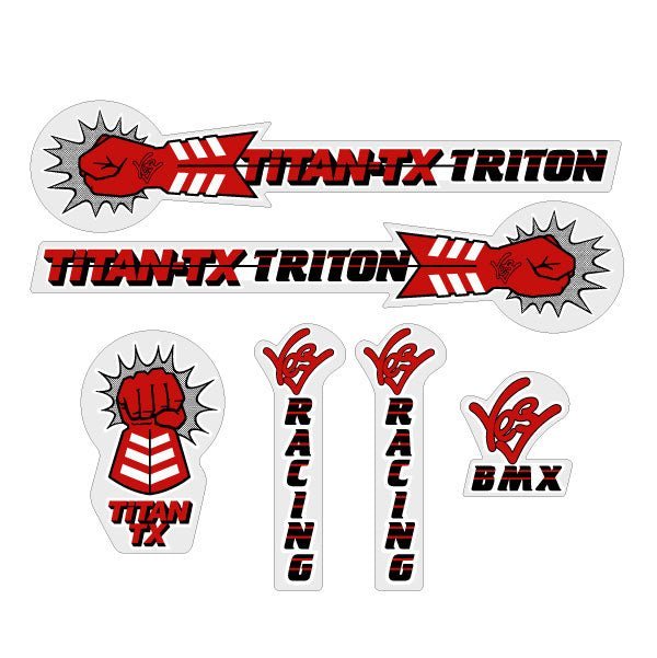 Yes BMX - Titan TX decal set - old school bmx - Bmx Products AU